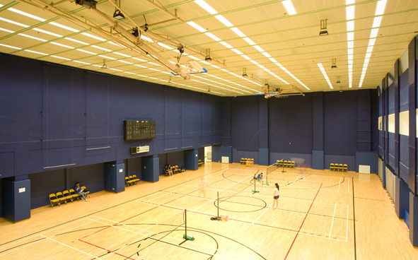 Multi-Purpose Hall divided into three badminton courts